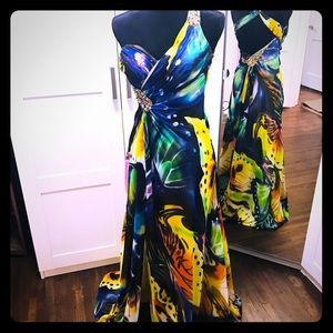 *Stunning* Beaded Multicolor Formal Gown